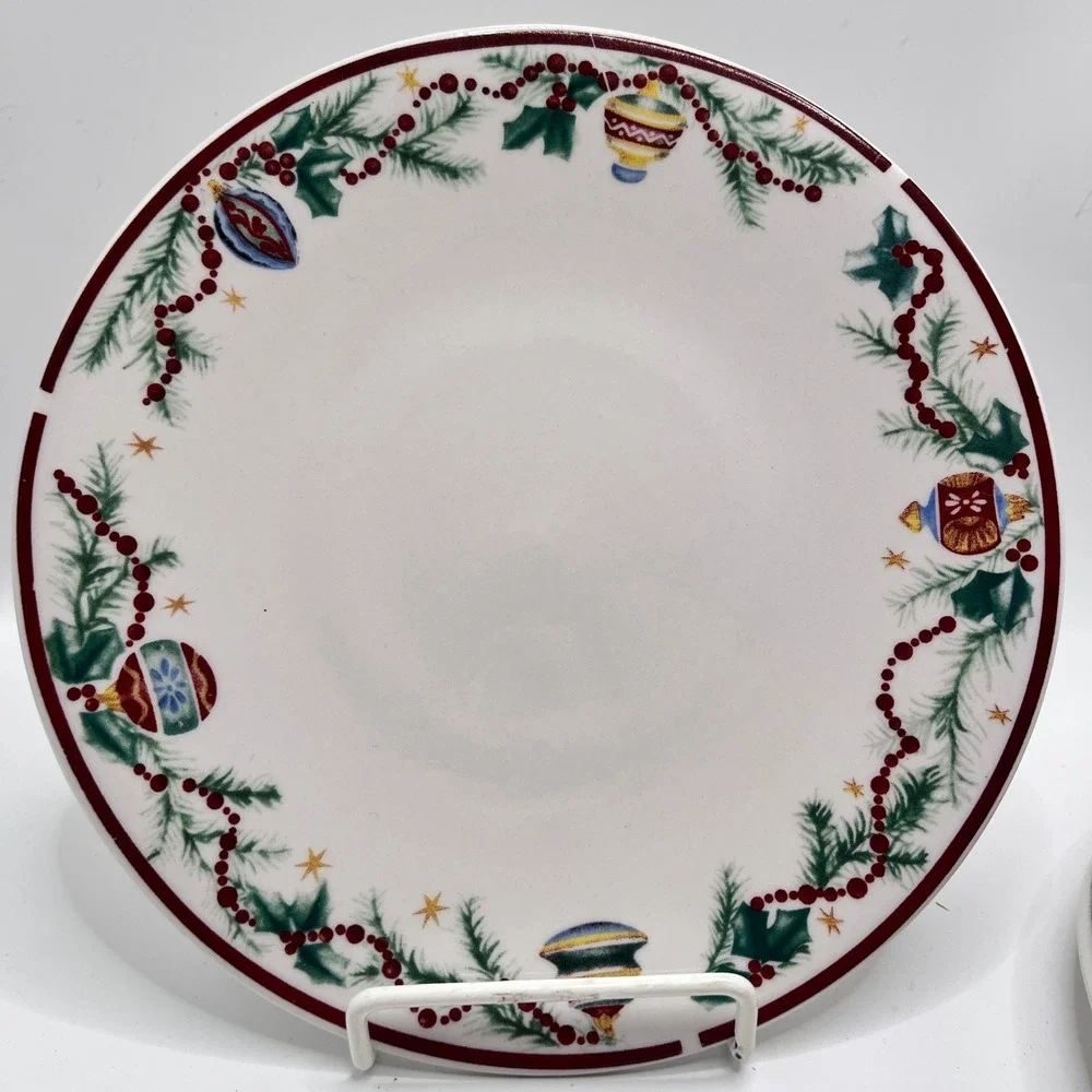 Farberware Holiday Treats 2125 Salad Plates Set of 4 Christmas Ornaments 8in